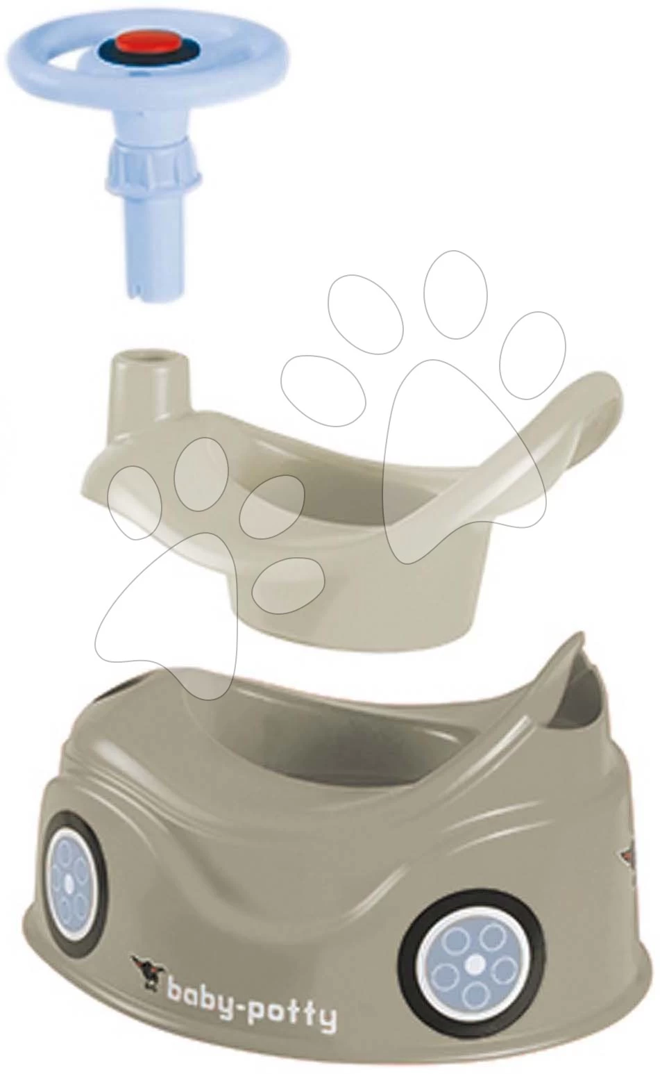 Töpfchen Spielzeugauto Baby Loo Grey Big Mit Lenkrad Und Hupe Ab 18 Monaten B54801 – Bild 2