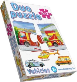 Babypuzzle Duo Verkehrsmittel Dohány 8x2 Stück 8-Bilder Ab 24 Monaten