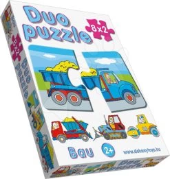 Babypuzzle Duo Arbeitsautos Dohány 8x2 Stück 8-Bilder Ab 24 Monaten