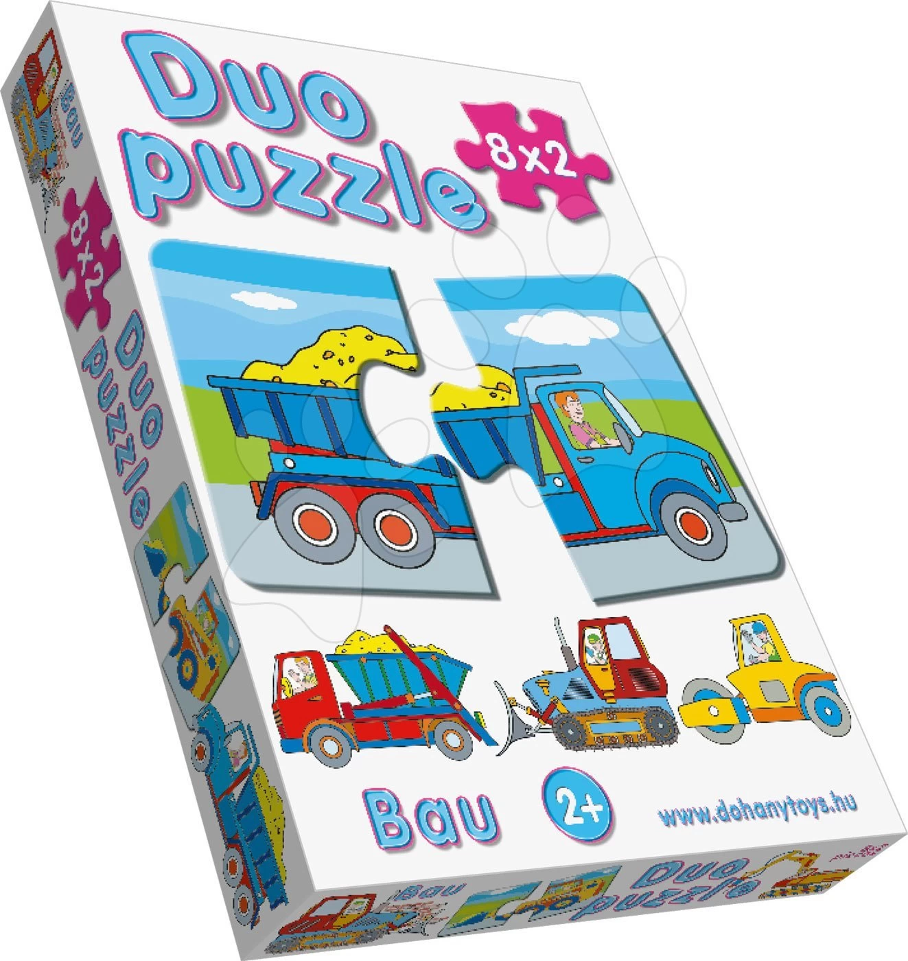 Babypuzzle Duo Arbeitsautos Dohány 8x2 Stück 8-Bilder Ab 24 Monaten