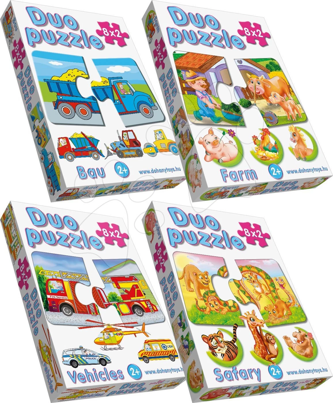 Babypuzzle Duo Arbeitsautos Dohány 8x2 Stück 8-Bilder Ab 24 Monaten – Bild 4