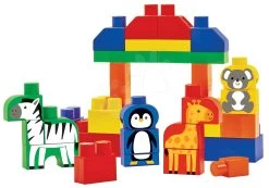 ECOIFFIER Baukasten In Einer Box Mit Tieren Zoo Animals Barrel Maxi Abrick Écoiffier Gelb Mit 50 Würfeln Ab 12 Monaten