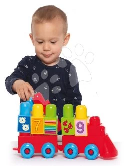 Der Kleine Zug Mit Didaktischen Würfeln Dohány Lokomotive Mit 2 Waggons Ab 18 Monaten DH812