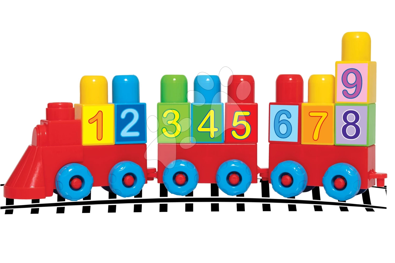 Baukasten Zug Mit Traktor Und Mit Tieren Superpack 3v1 Dohány Große Würfel Mit Aufdruck Ab 18 Monaten DH819 – Bild 2