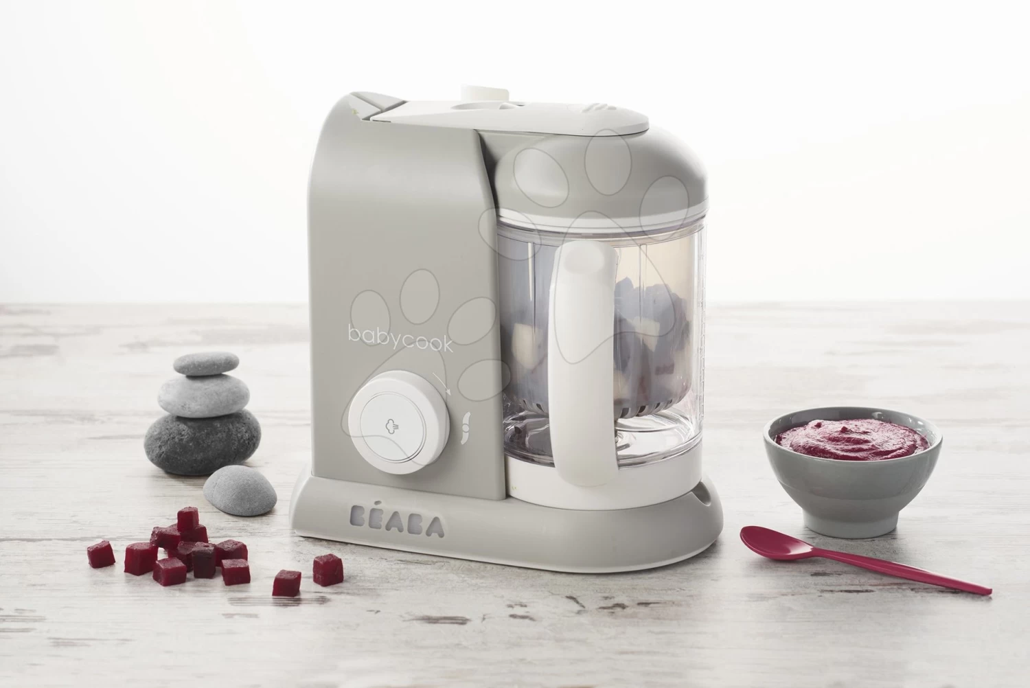 Dampfgarer- Und Mixer-Set Babycook® Solo Beaba + Geschenk - 4-teiliges Graues Esszimmerset Silicone Meal Ab 0 Monaten – Bild 2