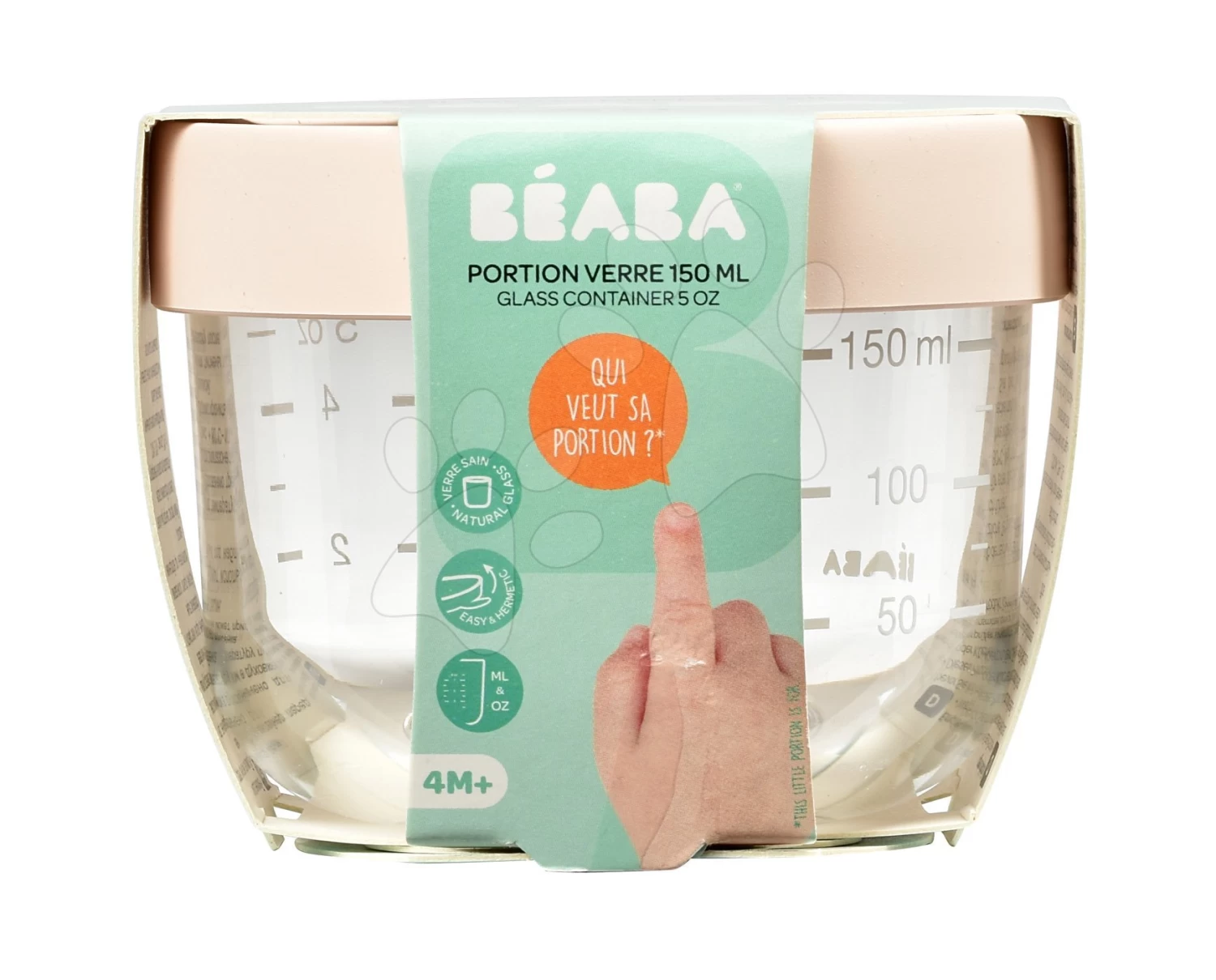 Lebensmittelbehälter Aus Hochwertigem Glas Beaba 150 Ml Ab 4 Monaten Rosa – Bild 4