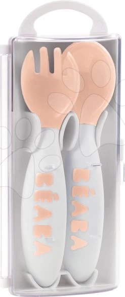 Besteck Beaba 2nd Age Gabel Und Löffel Rosa Ab 8 Monaten