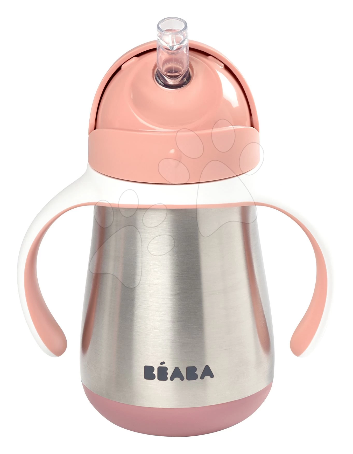Flasche Bidon Mit Doppelwänden Stainless Steel Straw Cup Beaba Old Pink 250ml Rosa Aus Edelstahl Ab 8 Monaten