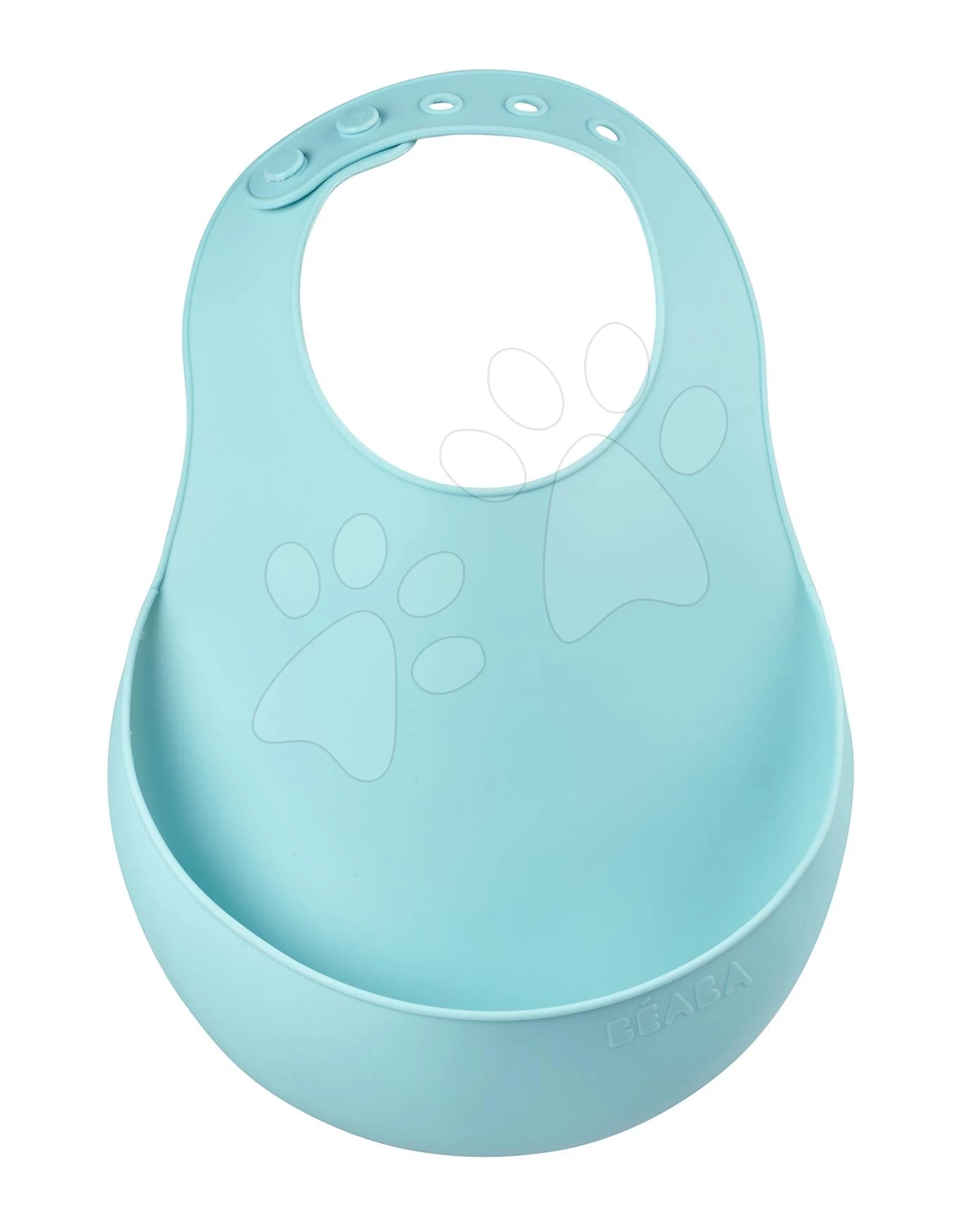 Lätzchen Für Kinder Silicon Bib Beaba Light Mist & Airy Green Beaba 2 Stück Weiches Silikon Und Knöpfe Ab 0 Monaten – Bild 3