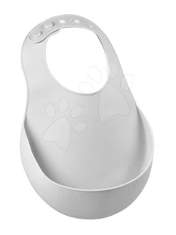 Lätzchen Für Kinder Silicon Bib Light Mist Beaba Aus Weichem Silikon Und Knöpfe Grau Ab 0 Mo
