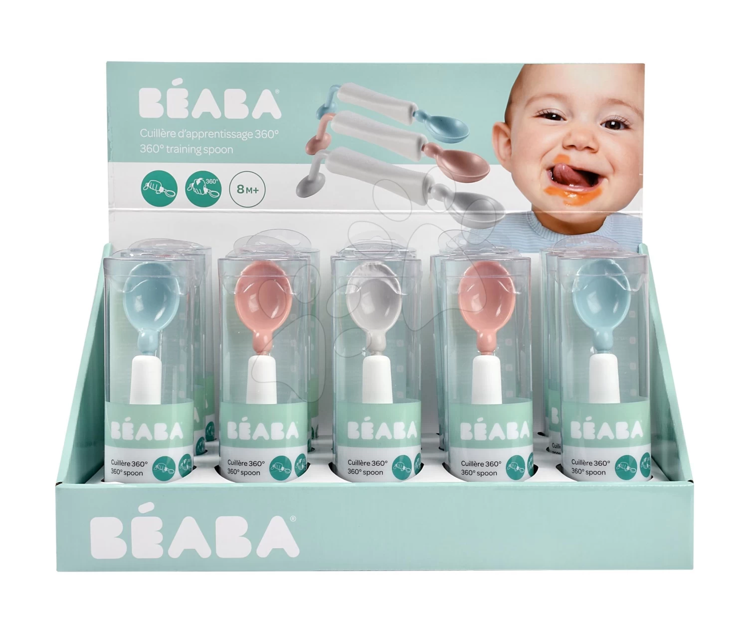 Löffel Für Kinder Beaba Old Pink Trainings- 360° Neon Ab 8 Monaten Rosa – Bild 6