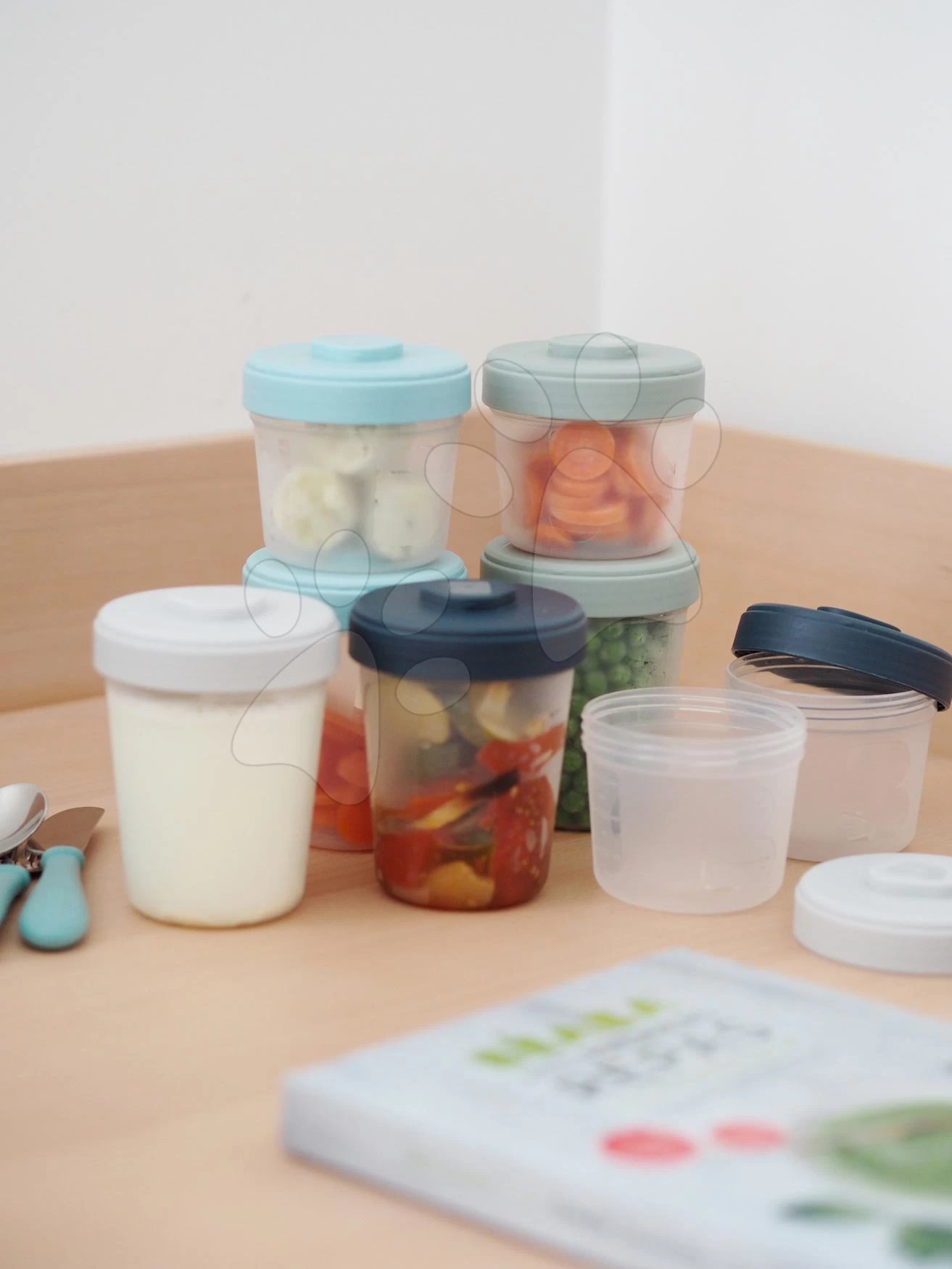Set Mit 8 Beaba Lebensmitteldosen Toddler Food Storage 8 Clips 4x250ml + 4x150ml