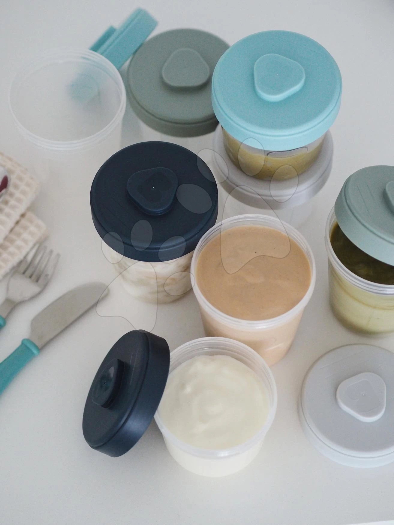 Set Mit 8 Beaba Lebensmitteldosen Toddler Food Storage 8 Clips 4x250ml + 4x150ml – Bild 3