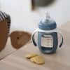 Bidon Flasche Zum Trinken Lernen 2in1 Learning Bottle 210ml Blue Beaba Mit Blauer Silikonhülle Ab 4 Monaten (obal, Silikonový)