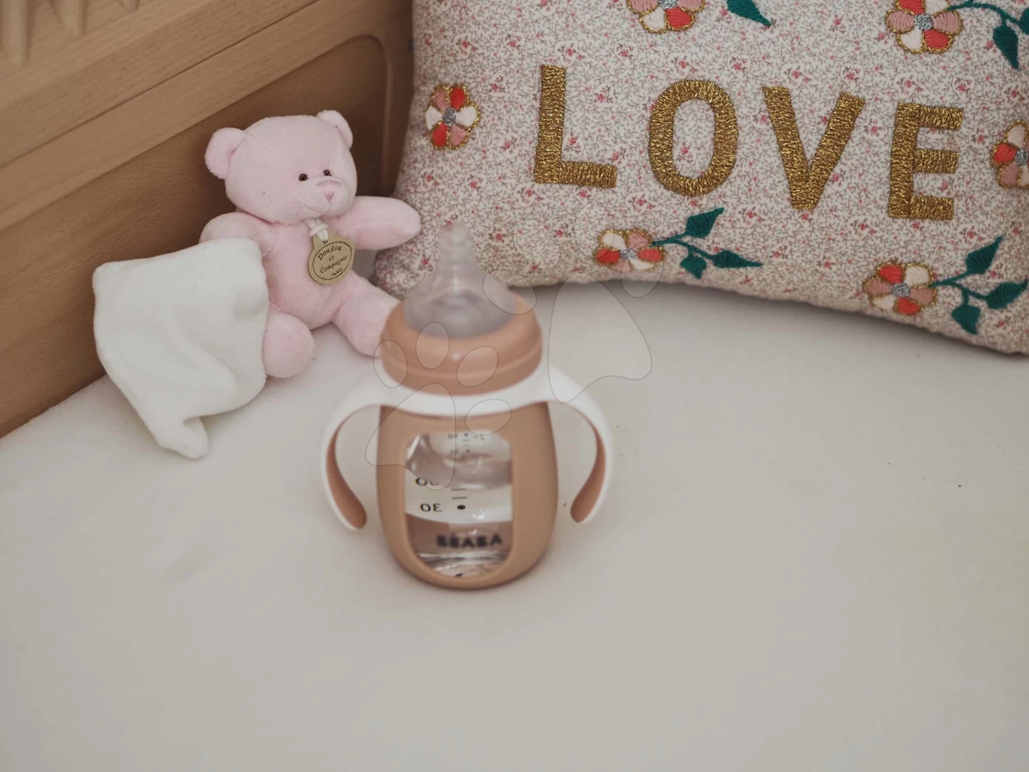 Bidon Flasche Zum Trinken Lernen 2in1 Learning Bottle 210ml Pink Beaba Mit Pinker Silikonhülle Ab 4 Monaten – Bild 2