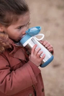 Bidon-Flasche Mit Doppelwand Stainless Steel Bottle Beaba Windy Blue 350ml Edelstahl Blau Ab 18 Monaten