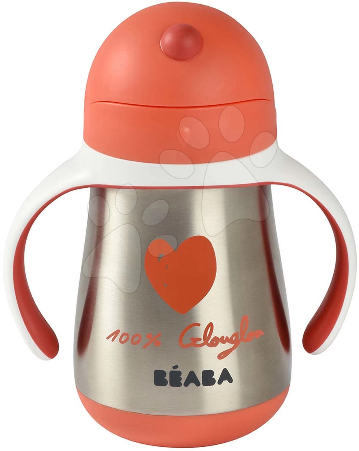 Bidon-Flasche Mit Doppelwand Stainless Steel Straw Cup Beaba Mathilde Cabanas 250ml Edelstahl Rot Ab 8 Monaten – Bild 9