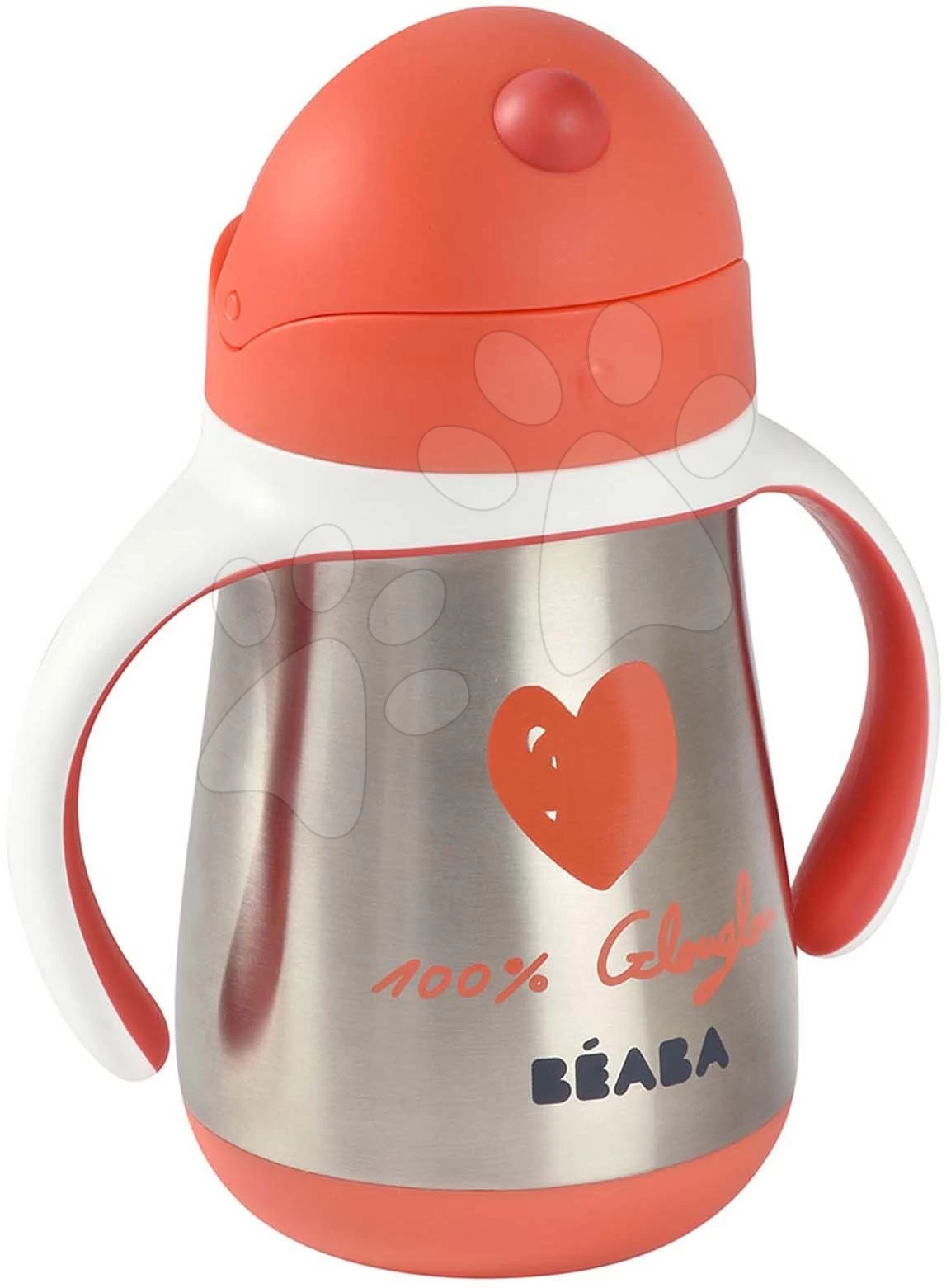 Bidon-Flasche Mit Doppelwand Stainless Steel Straw Cup Beaba Mathilde Cabanas 250ml Edelstahl Rot Ab 8 Monaten – Bild 10