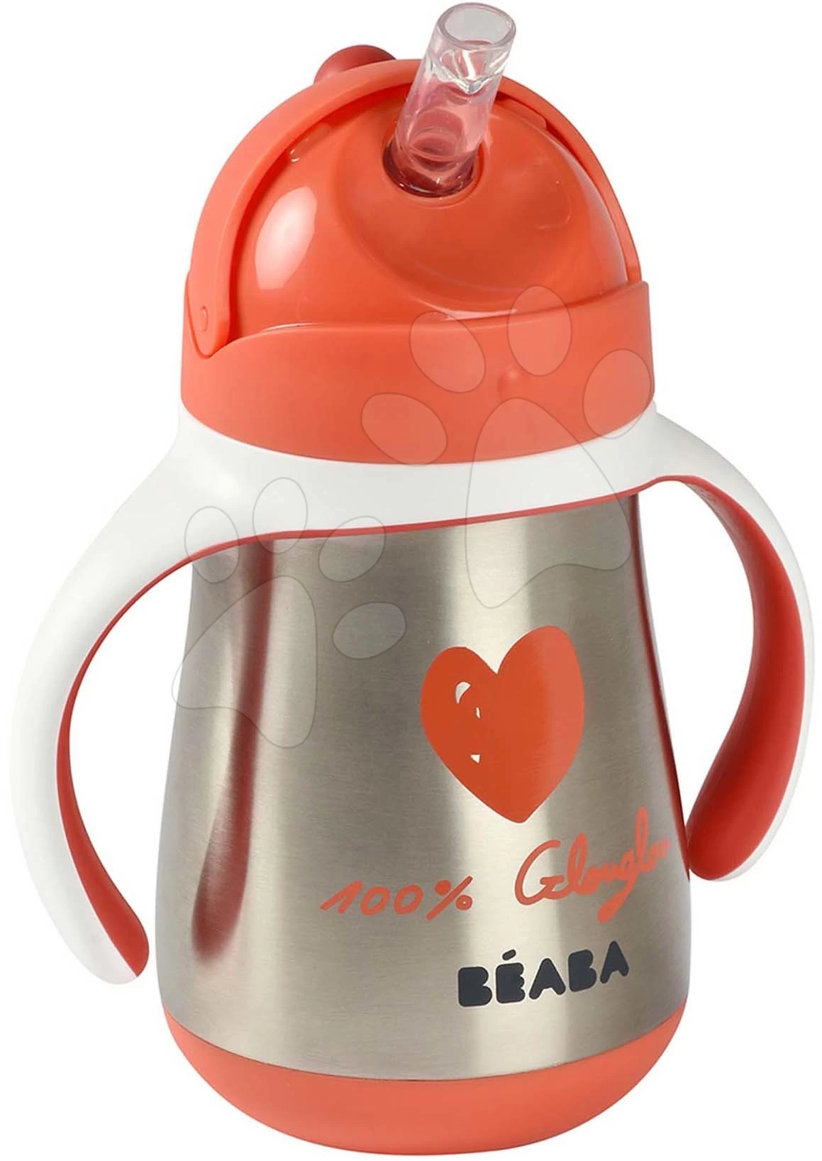 Bidon-Flasche Mit Doppelwand Stainless Steel Straw Cup Beaba Mathilde Cabanas 250ml Edelstahl Rot Ab 8 Monaten – Bild 11