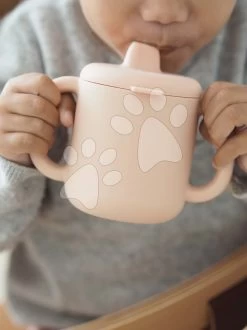 Becher Für Babys Silicone Learning Cup Pink Beaba Mit Deckel, Zum Trinkenlernen Ab 8 Monaten Rosa