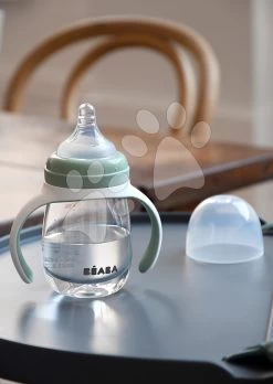 Bidon Flasche Zum Trinken Lernen 2in1 Training Bottle Beaba Sage Green 210 Ml Grün Ab 4 Monaten BE913531