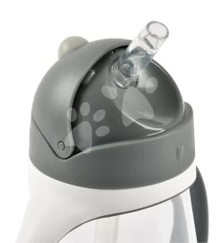Bidon Flasche Zum Trinken Lernen Straw Cup Beaba Mineral Grey 300 Ml Mit Trinkhalm, Grau Ab 8 Monaten BE913534