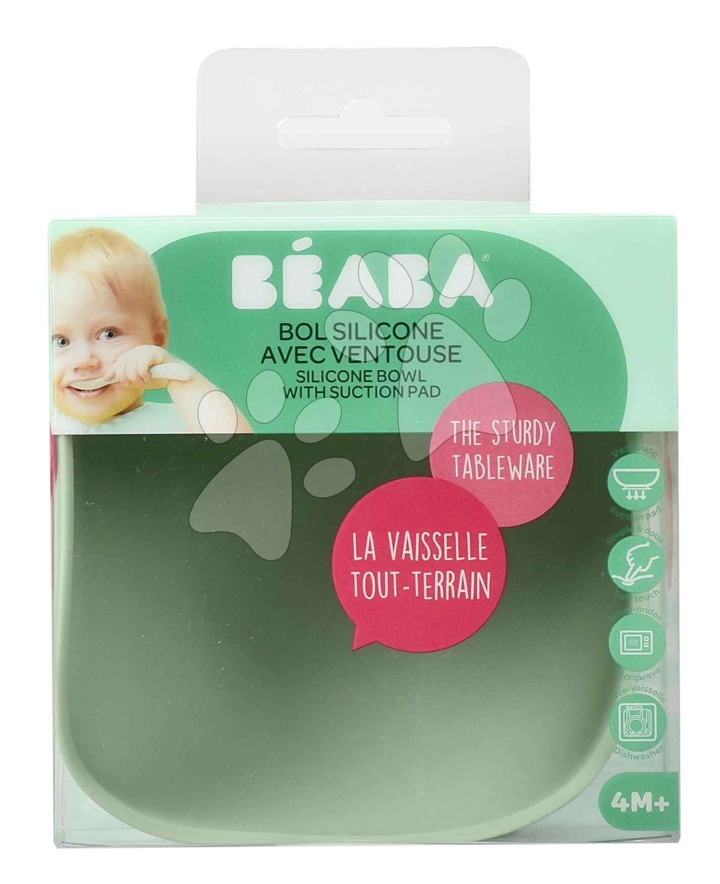 Schale Für Babys Silicone Suction Bowl Beaba Sage Green Aus Silikon Grün Ab 4 Monaten BE913547