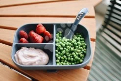 Teller Für Babys Silicone Suction Plate Beaba Mineral Grey Aus Silikon Geteilt Grau Ab 4 Monaten BE913548