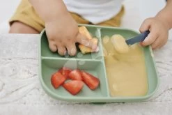 Teller Für Babys Silicone Suction Plate Beaba Sage Green Aus Silikon Geteilt Grün Ab 4 Monaten BE913549