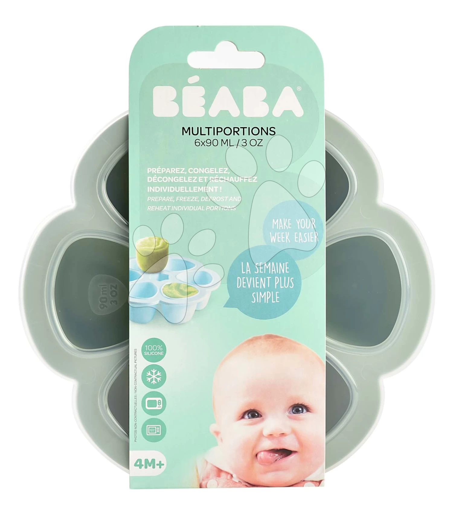 Multispender Für Lebensmittel Beaba Sage Green Silikon 6x90 Ml Grün Ab 4 Monaten BE914000 – Bild 5
