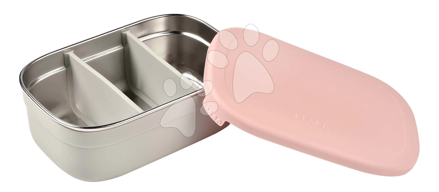 Brotdose Stainless Steel Lunch Box Beaba Velvet Grey/Dusty Rose 760 Ml Edelstahl, Grau-rosa BE914002 – Bild 3