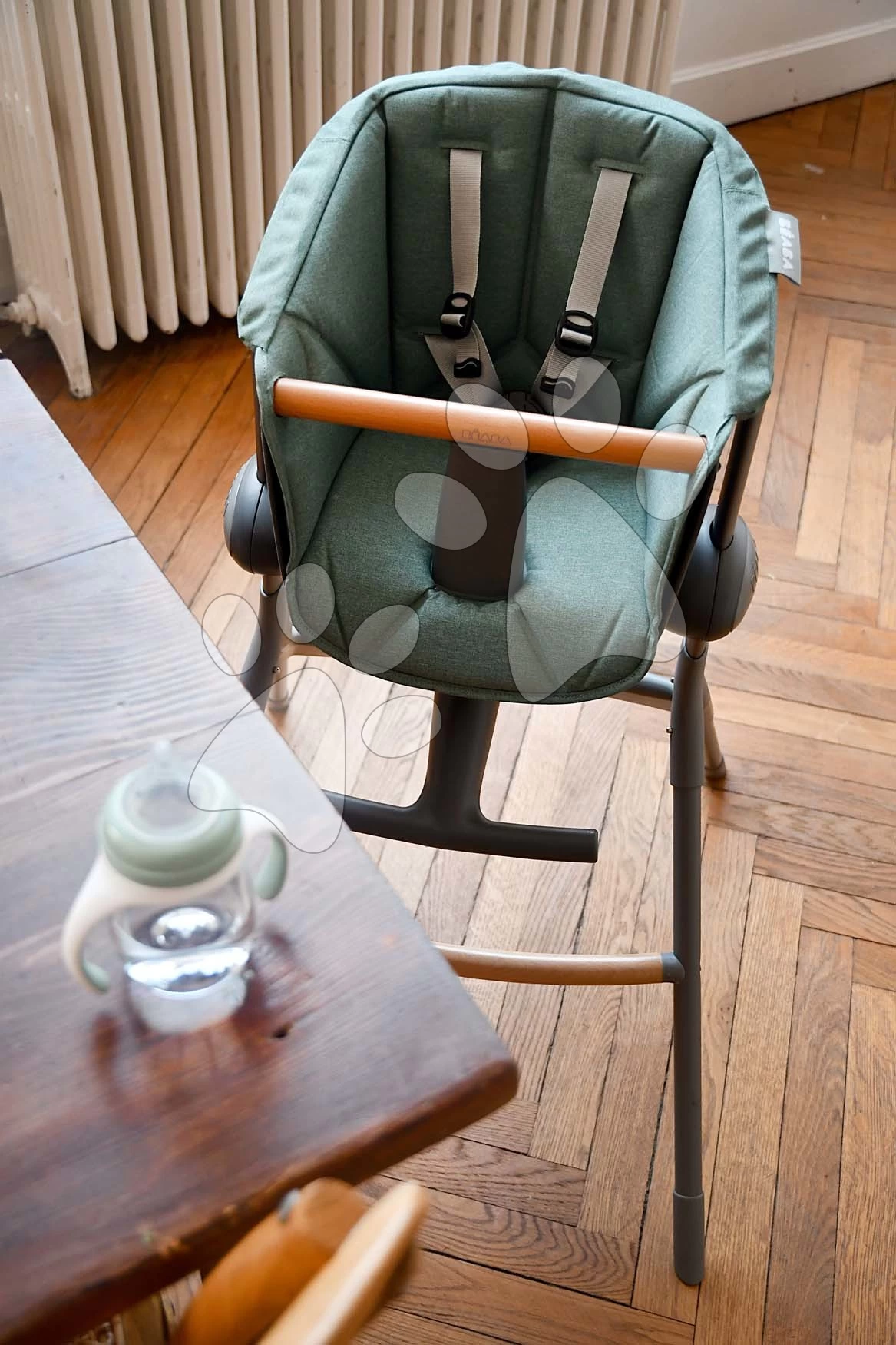 Textileinlage Beaba Up & Down Laurierzum Holz Esszimmerstuhl Grün Ab 6 Monaten BE915041 – Bild 6