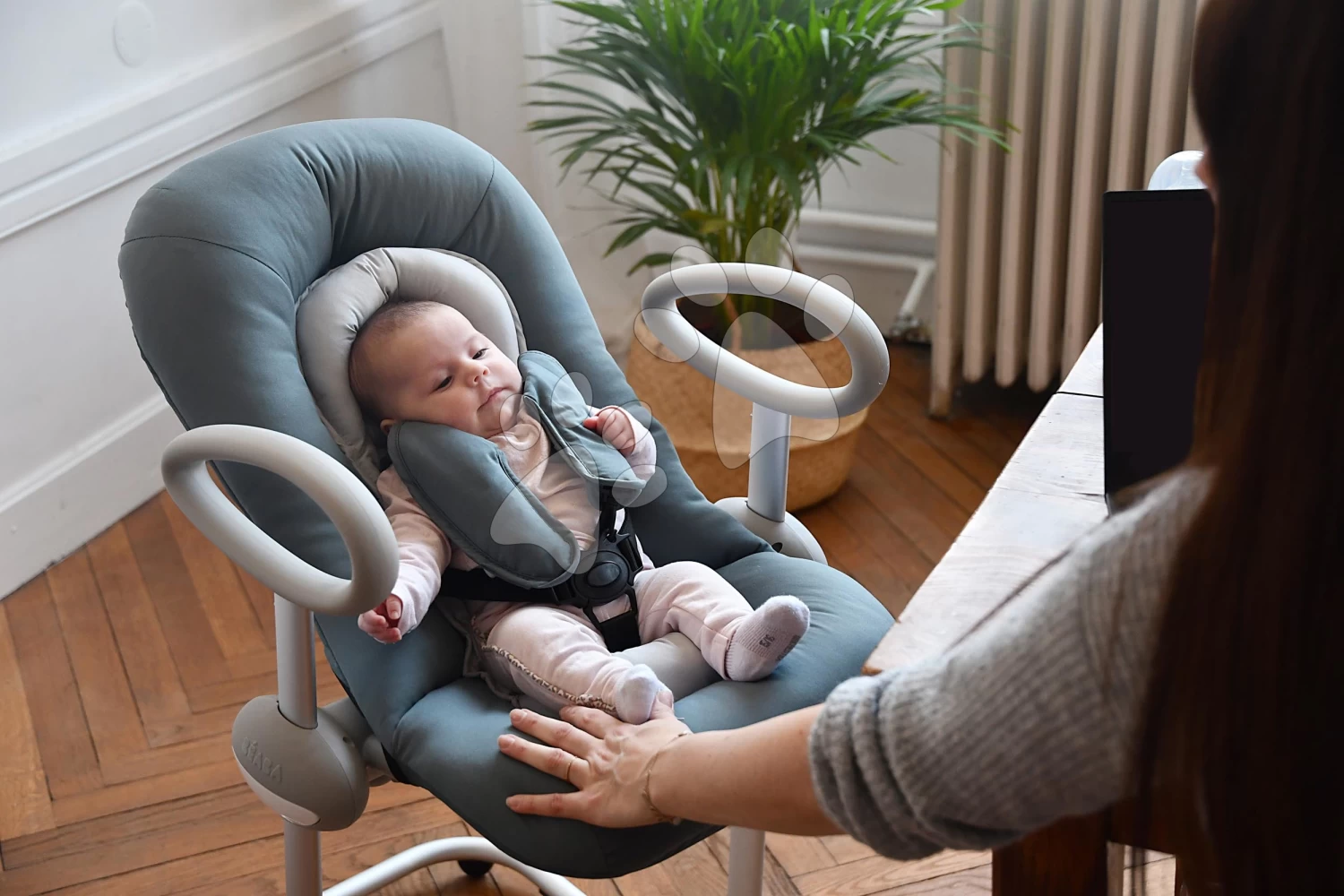 Verstellbare Kinderliege Up & Down Bouncer IV Beaba Cosy Mineral 4 Höhen Und 3 Positionen Grau Ab 0 Monaten BE915044 – Bild 9