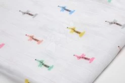 Baumwoll-Musselin-Windel Beaba Textilwindeln Teckel 3er Set 70*70 Cm Ab 0 Monaten Blau-beige