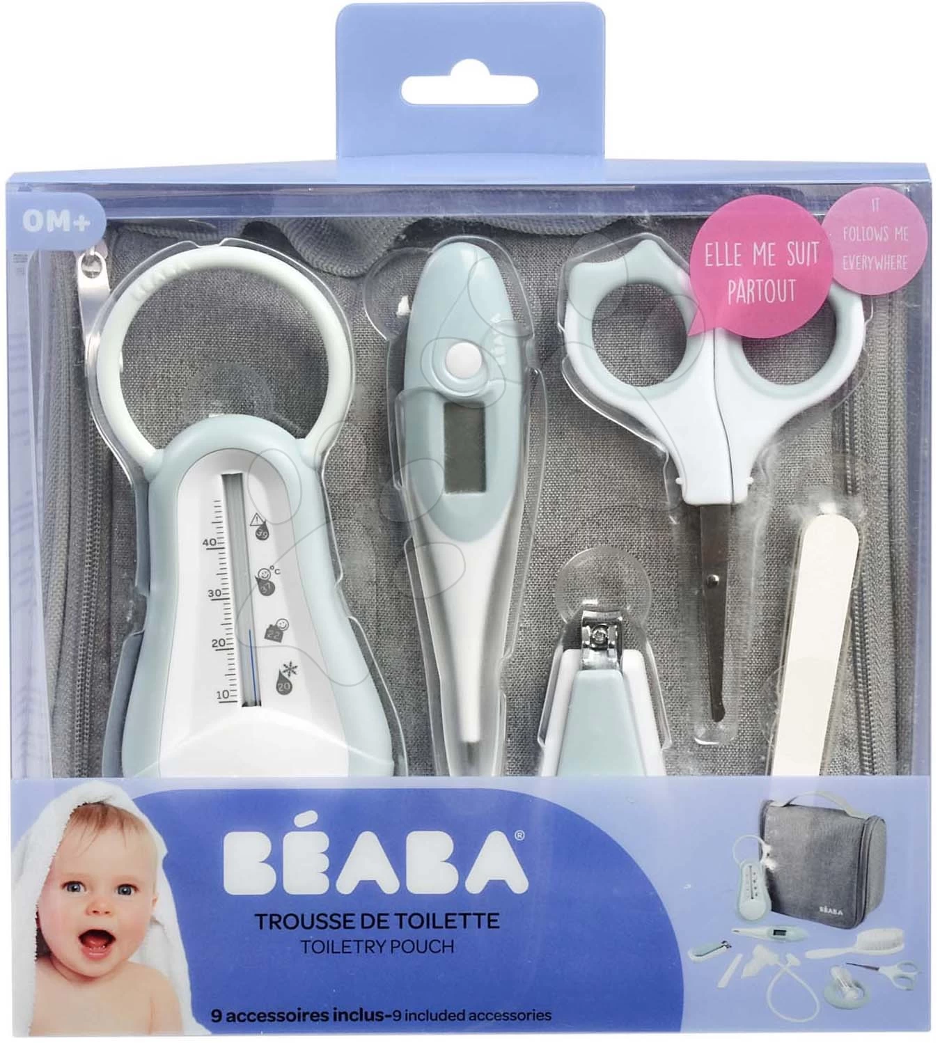 Babypflegeprodukte Hanging Toiletry Pouch Beaba In Hängetasche Mit 9 Zubehör Grün-blau – Bild 12