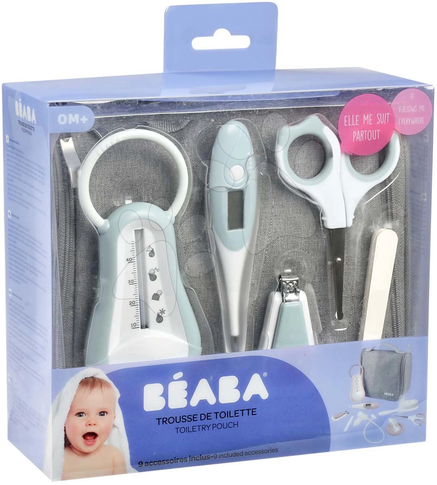 Babypflegeprodukte Hanging Toiletry Pouch Beaba In Hängetasche Mit 9 Zubehör Grün-blau – Bild 13