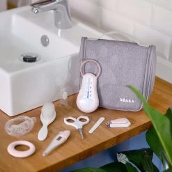 Babypflegeprodukte Hanging Toiletry Pouch Beaba In Hängetasche Mit 9 Zubehör Rosa