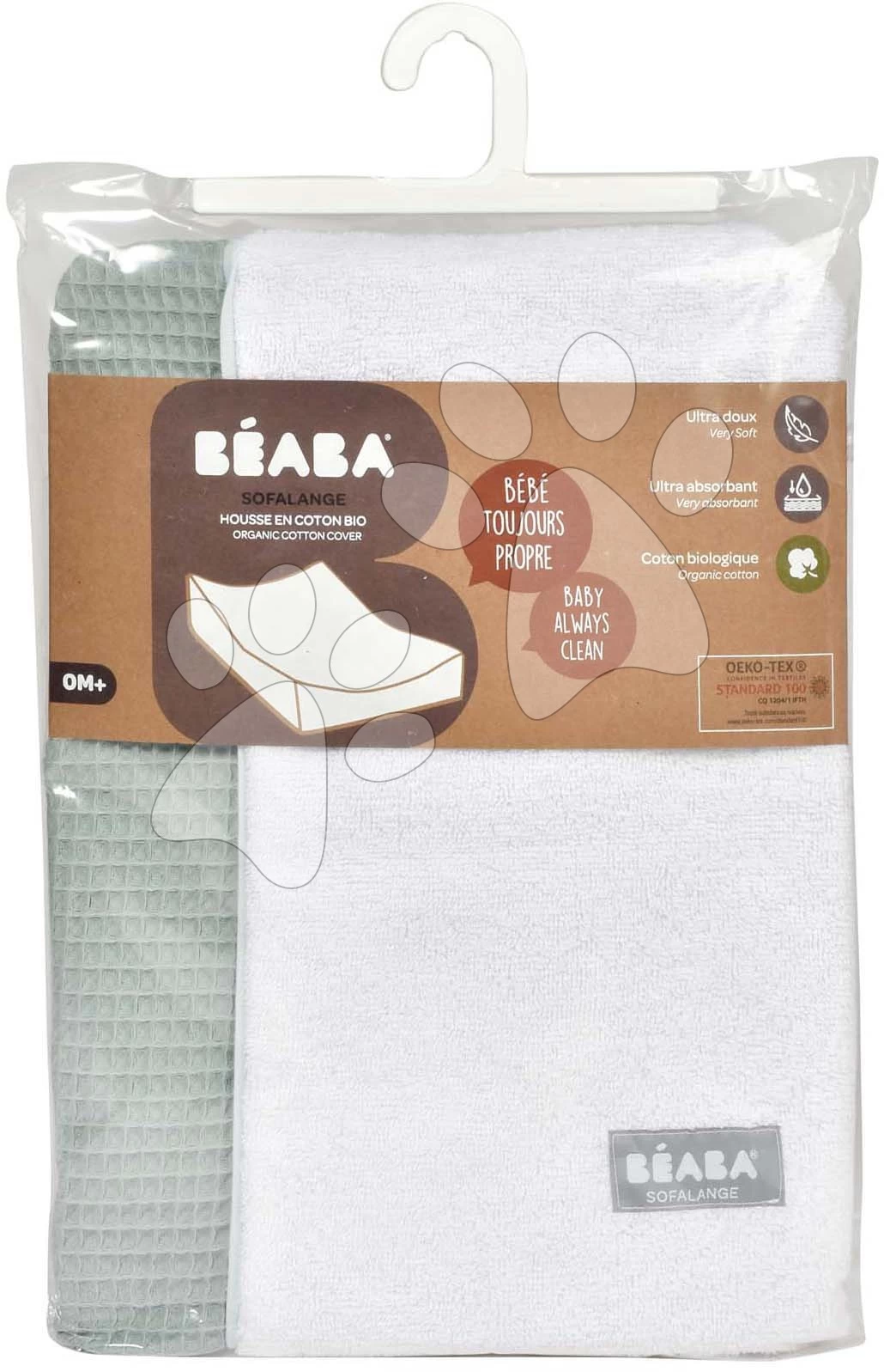 Wickelauflagenbezug Sofalange Green Beaba Grün Mit Rand 100% Bio-Baumwolle Von 0-36 Monaten – Bild 4