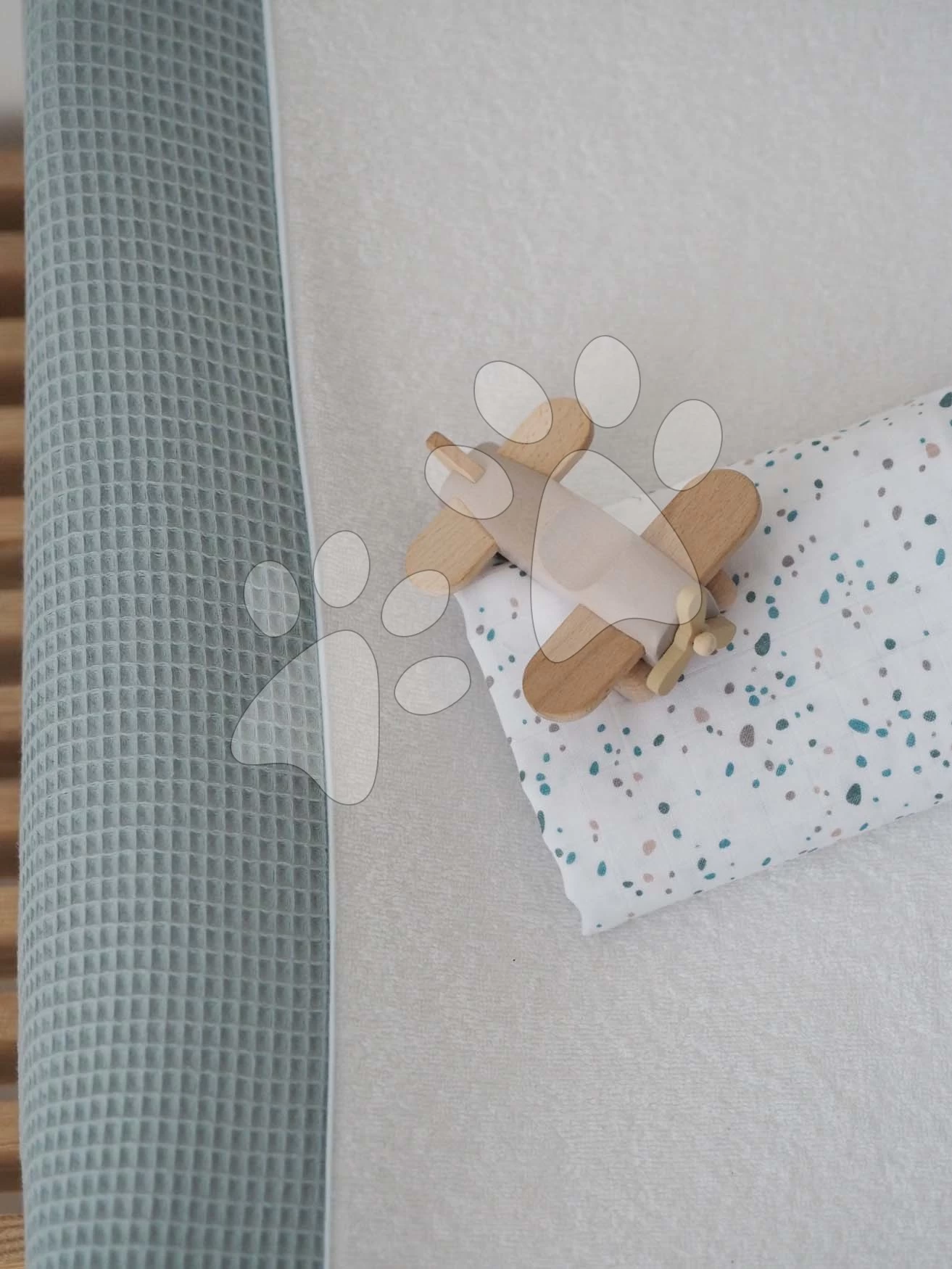 Wickelauflagenbezug Sofalange Green Beaba Grün Mit Rand 100% Bio-Baumwolle Von 0-36 Monaten – Bild 7