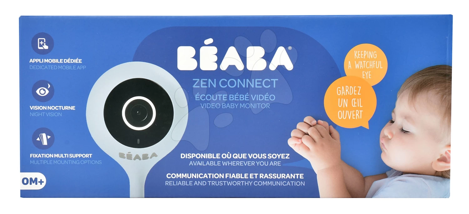 Elektronische Pflegerin New Video Baby Monitor ZEN Connect Grey Beaba Mit Mobilfunkverbindung (Android Und IOS) Mit Infrarot-Nachtsicht – Bild 13