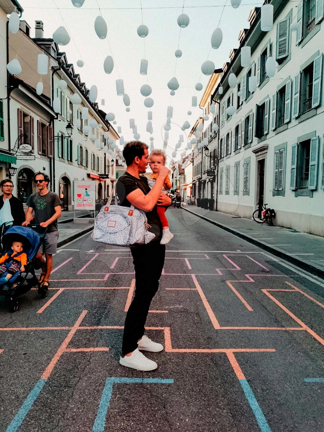 Wickeltasche Für Beaba Kinderwagen Geneva II Cherry Blossom – Bild 16