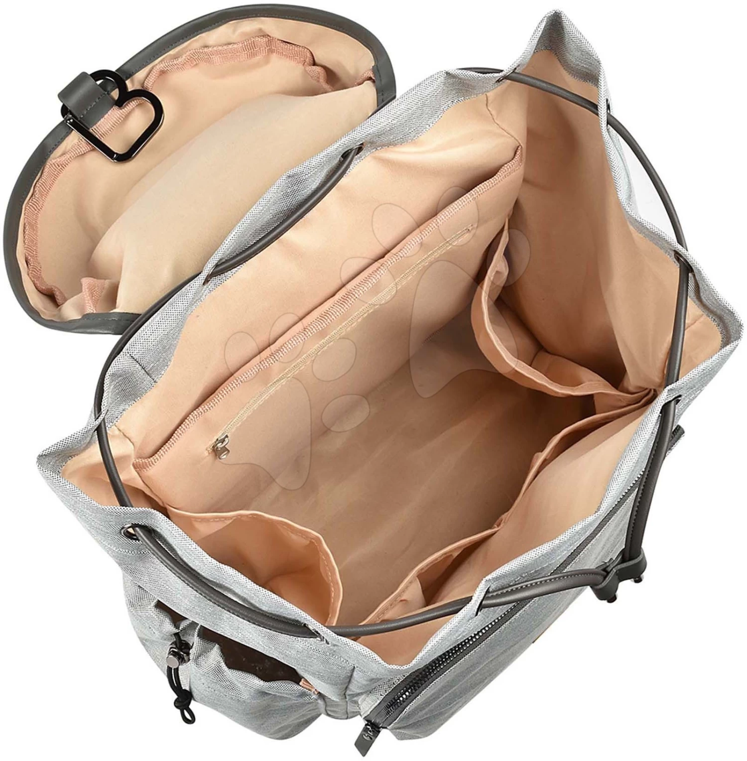 Wickeltasche Als Rucksack Vancouver Backpack Heather Grey Beaba Mit Zubehör 22 L Volumen 42 Cm Hellgrau – Bild 8