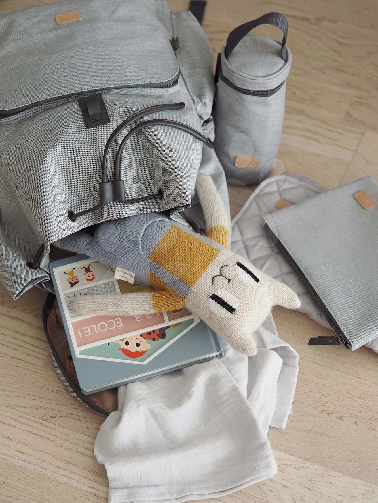 Wickeltasche Als Rucksack Vancouver Backpack Heather Grey Beaba Mit Zubehör 22 L Volumen 42 Cm Hellgrau – Bild 10