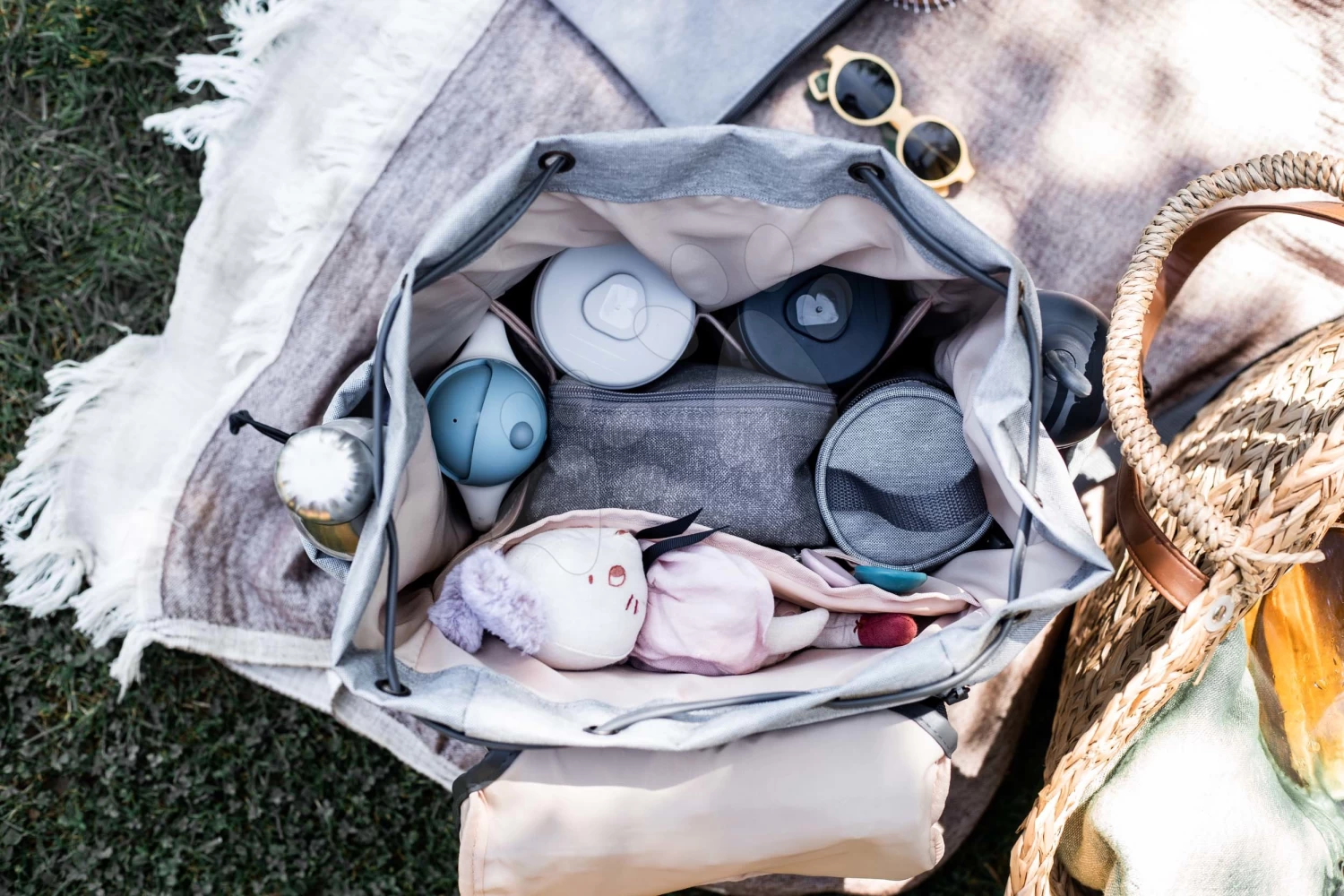 Wickeltasche Als Rucksack Vancouver Backpack Heather Grey Beaba Mit Zubehör 22 L Volumen 42 Cm Hellgrau – Bild 13