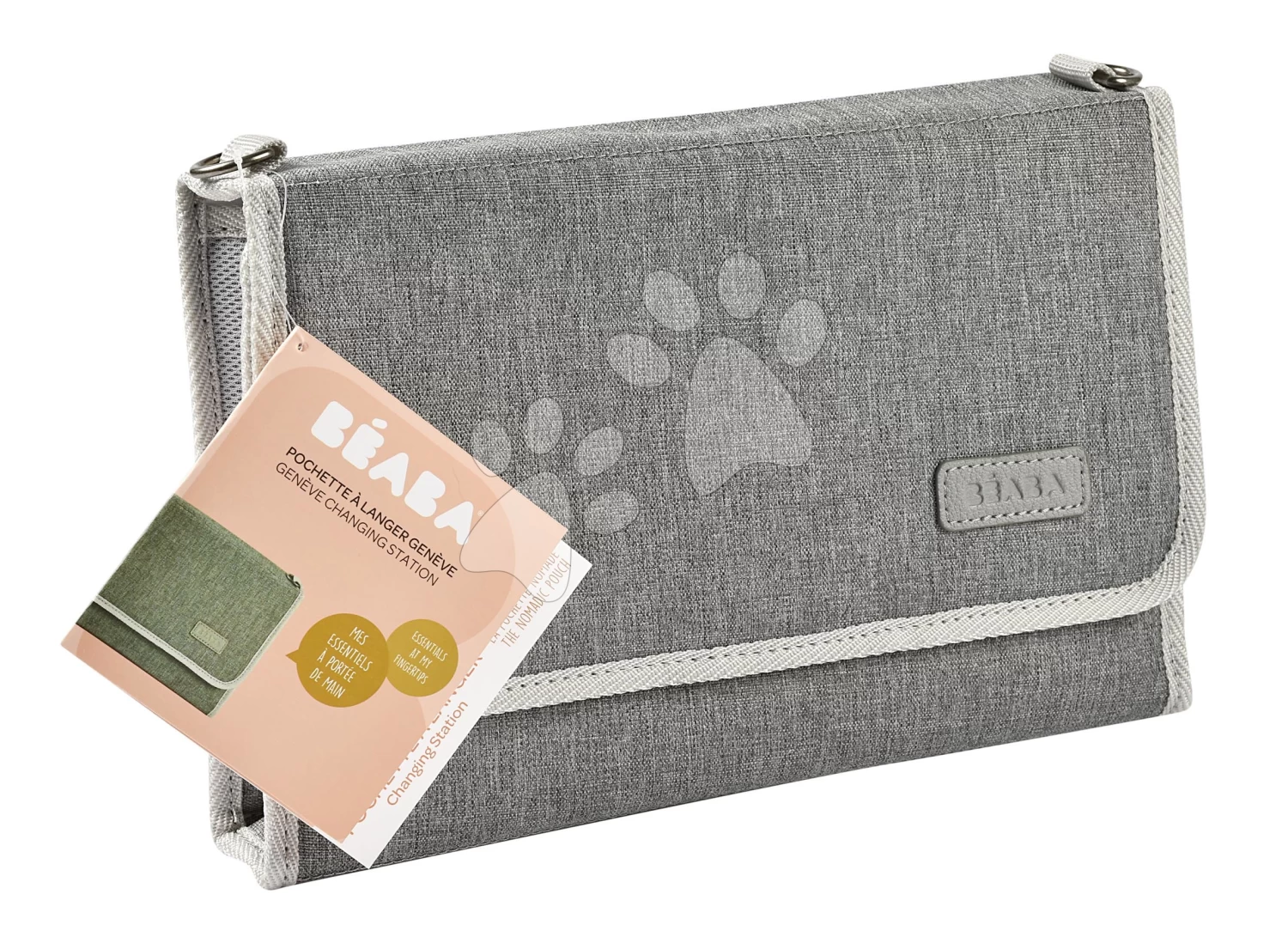 Wickeltasche Mit Wickelunterlage Beaba Geneva Heather Grey Grau BE940272 – Bild 2