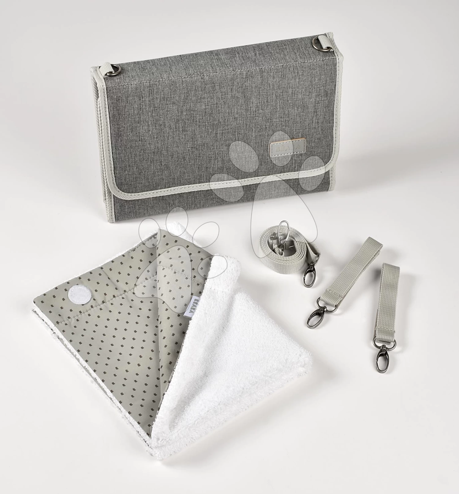 Wickeltasche Mit Wickelunterlage Beaba Geneva Heather Grey Grau BE940272 – Bild 3