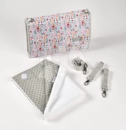 Wickeltasche Mit Wickelunterlage Beaba Geneva Mirage Grey/Floral Grau Mit Aufdruck BE940280