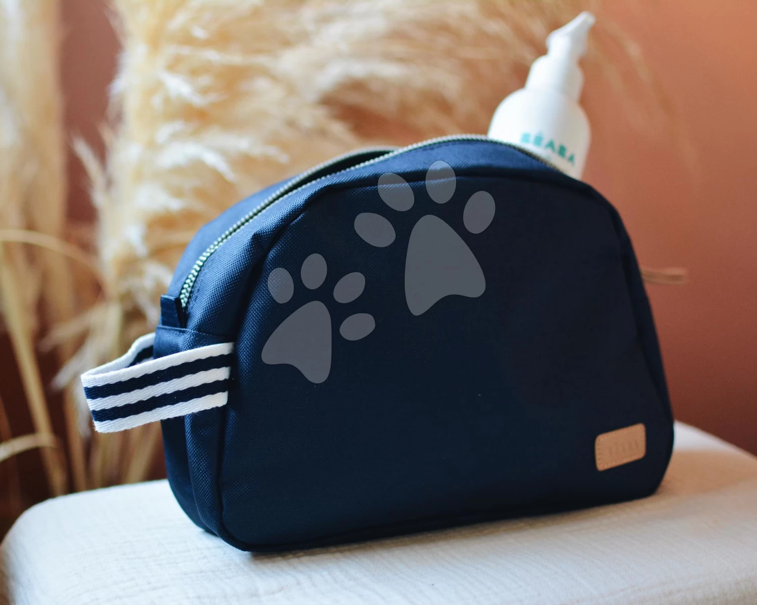 Kosmetiktasche Tolietry Pouch Beaba Blue Marine Mit Reißverschluss - Blau BE940288 – Bild 2