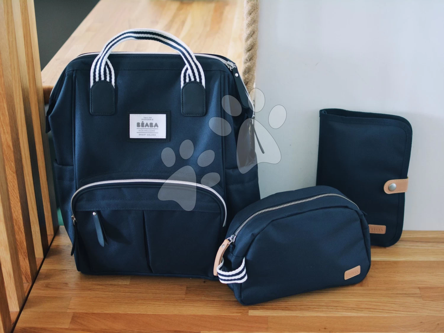 Kosmetiktasche Tolietry Pouch Beaba Blue Marine Mit Reißverschluss - Blau BE940288 – Bild 3