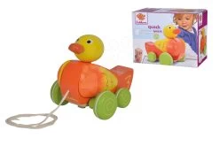 Holzente Zum Ziehen Pull Along Animal Duck Eichhorn Mit Ton Und Beweglichen Teilen Ab 12 Monaten